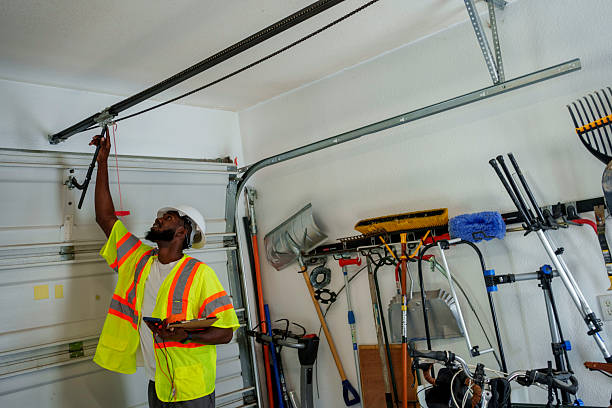 Professional Garage Door Panel Replacement technician working in West Haven, CT